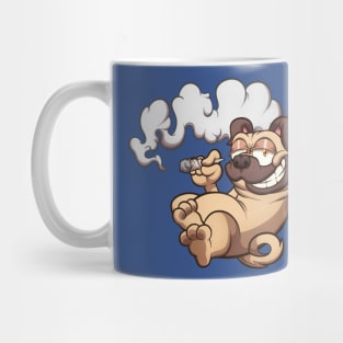 Pug Smoking A Joint Mug